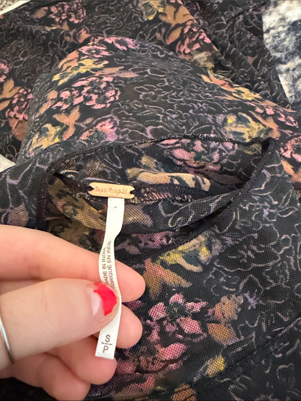 Free people semi sheer long sleeve - Picture 3 of 4